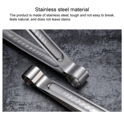 Stainless Steel Food Clip Bread Barbecue Clip Steak Buffet Clip, Size:12 inches by bashfashion