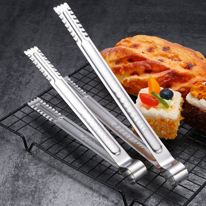 Stainless Steel Food Clip Bread Barbecue Clip Steak Buffet Clip, Size:12 inches by bashfashion