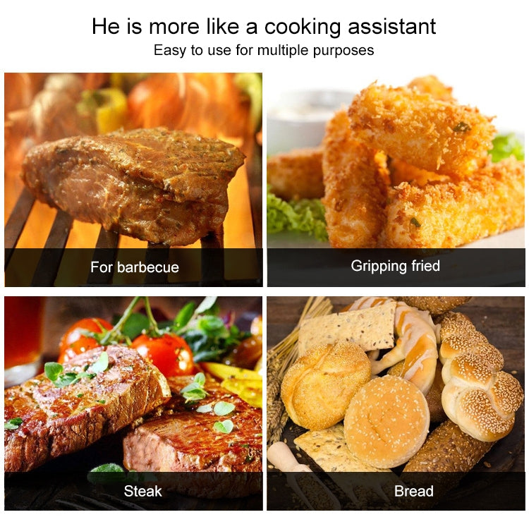 Stainless Steel Food Clip Bread Barbecue Clip Steak Buffet Clip, Size:12 inches by bashfashion