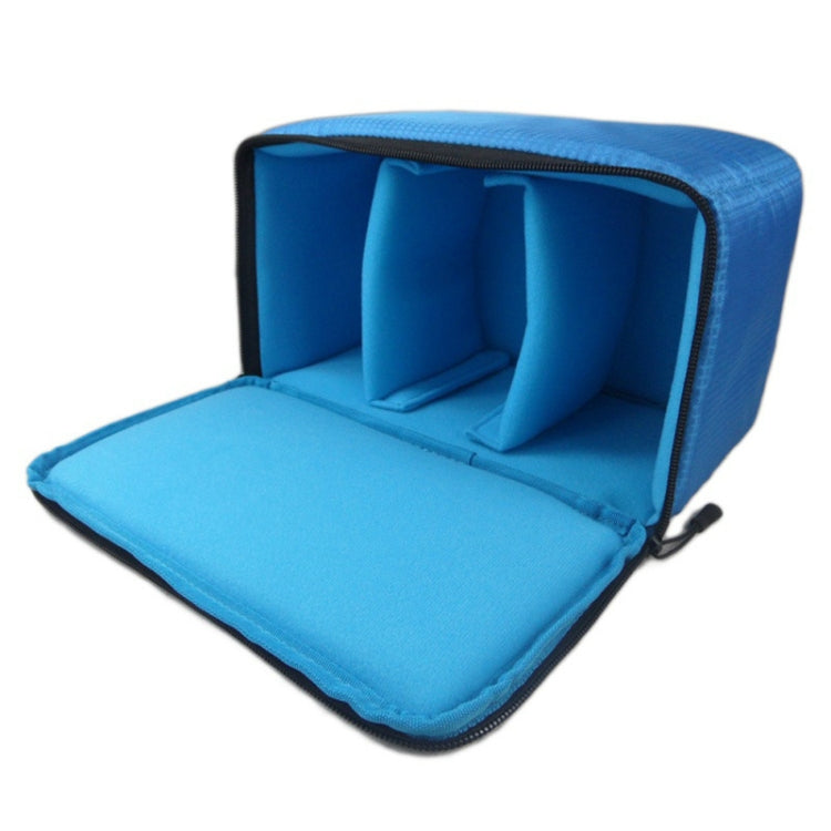 Water-resistant DSLR Padded insert Case Waterproof Zipper Removable Partition Camera Bags(Blue) by bashfashion