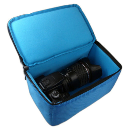 Water-resistant DSLR Padded insert Case Waterproof Zipper Removable Partition Camera Bags(Blue) by bashfashion