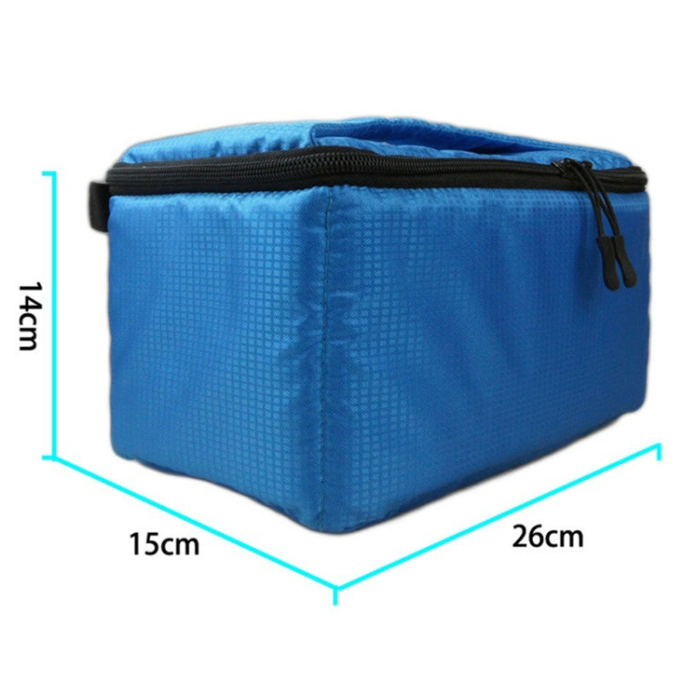 Water-resistant DSLR Padded insert Case Waterproof Zipper Removable Partition Camera Bags(Blue) by bashfashion