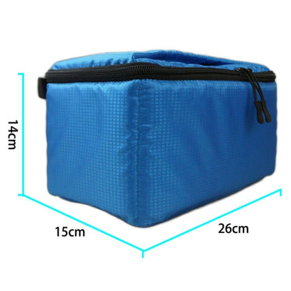 Water-resistant DSLR Padded insert Case Waterproof Zipper Removable Partition Camera Bags(Blue) by bashfashion