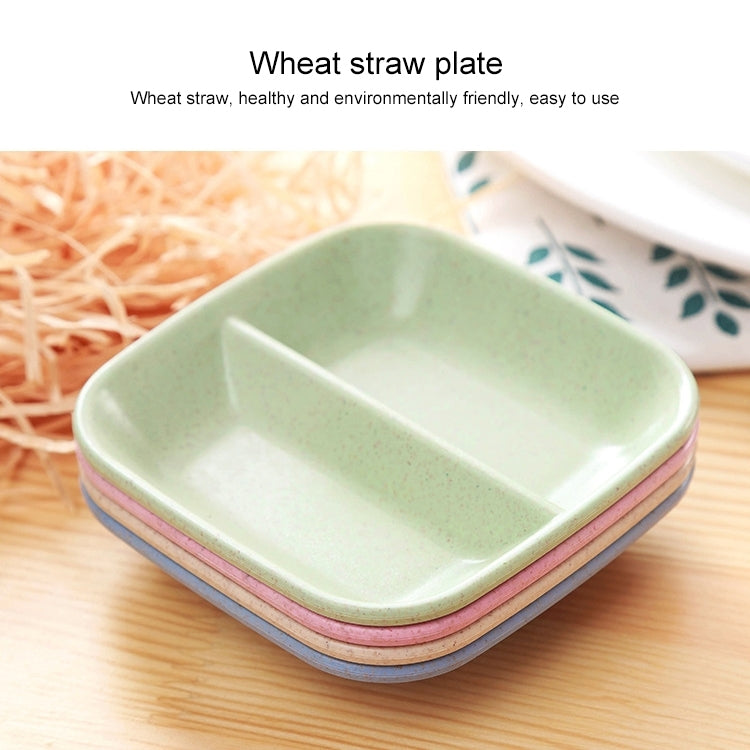 10pcs Kitchen Accessories 2 In 1 Seasoning Sauce Dishes Wheat Straw Salad Saucer Bowl(Pink) by bashfashion