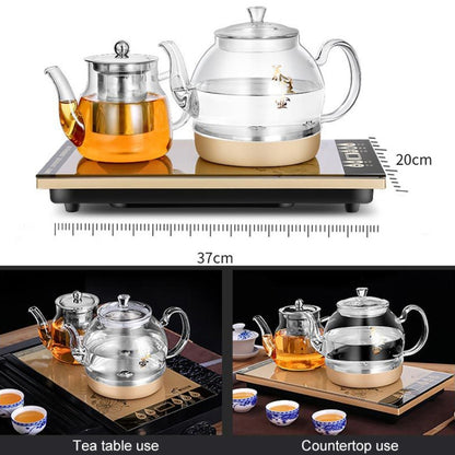 Automatic Bottom Self-suction Type Electromagnetic Tea Stove On The Bottom of The Kettle Household Intelligent Pumping Type Tea Set (Bottom Teapot) by bashfashion