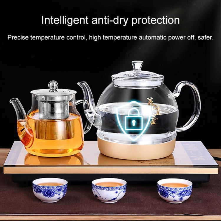 Automatic Bottom Self-suction Type Electromagnetic Tea Stove On The Bottom of The Kettle Household Intelligent Pumping Type Tea Set (Bottom Teapot) by bashfashion