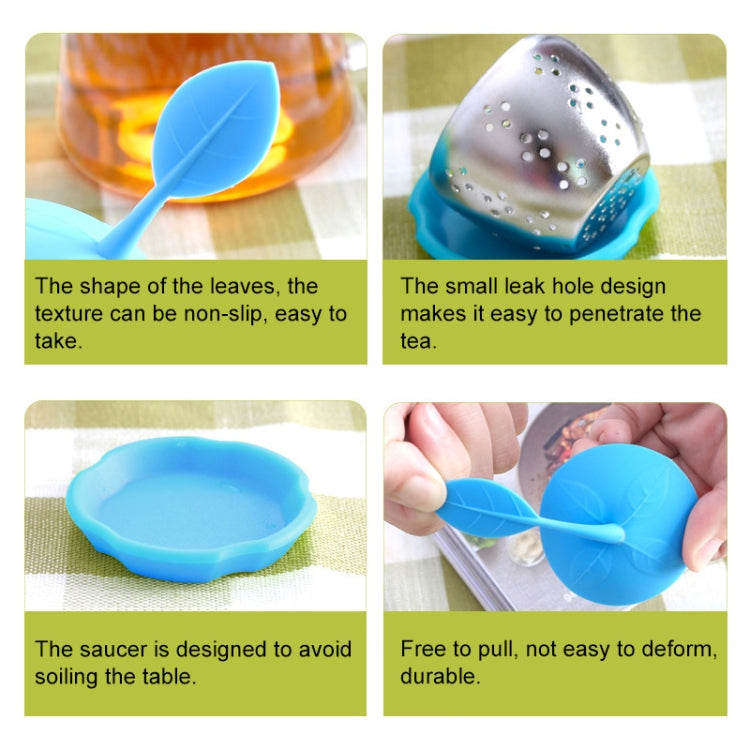 Stainless Steel Silicone Hanging Tea Bag Tea Strainers (Blue) by bashfashion