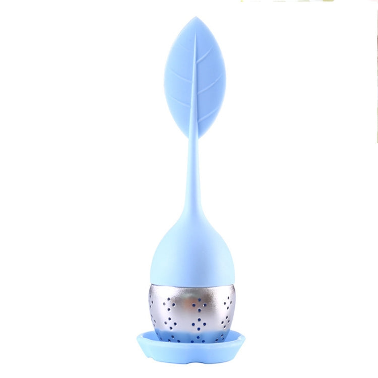 Stainless Steel Leaf Shape Silicone Tea Bag Tea Strainers (Baby Blue) by bashfashion