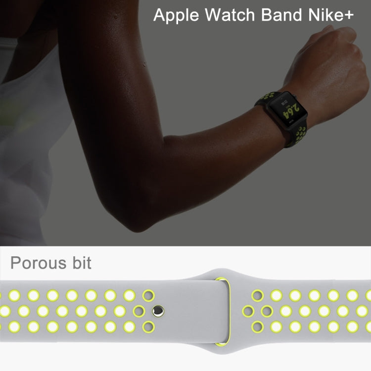 For Apple Watch Series 7 41mm / 6 & SE & 5 & 4 40mm / 3 & 2 & 1 38mm Fashionable Classical Silicone Sport Watch Band(Red Black) by bashfashion