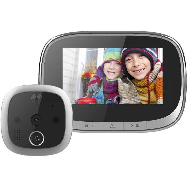 SF550 4.3 inch Screen 1.0MP Security Digital Door Viewer with 12 Polyphonic Music, Support PIR Motion Detection & Infrared Night Vision & 145 Degrees Wide Angle & TF Card (Black) by bashfashion