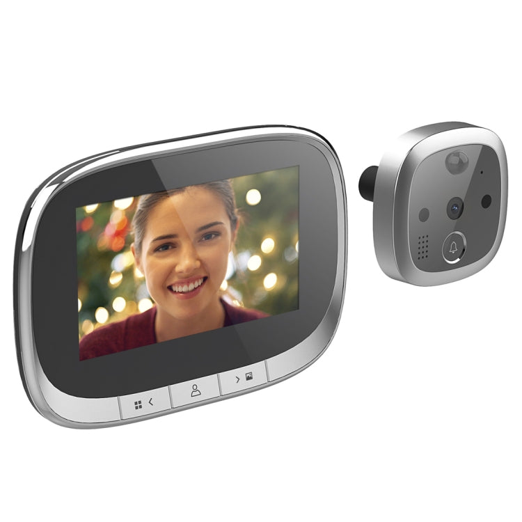 SF550 4.3 inch Screen 1.0MP Security Digital Door Viewer with 12 Polyphonic Music, Support PIR Motion Detection & Infrared Night Vision & 145 Degrees Wide Angle & TF Card (Black) by bashfashion