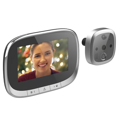 SF550 4.3 inch Screen 1.0MP Security Digital Door Viewer with 12 Polyphonic Music, Support PIR Motion Detection & Infrared Night Vision & 145 Degrees Wide Angle & TF Card (Black) by bashfashion