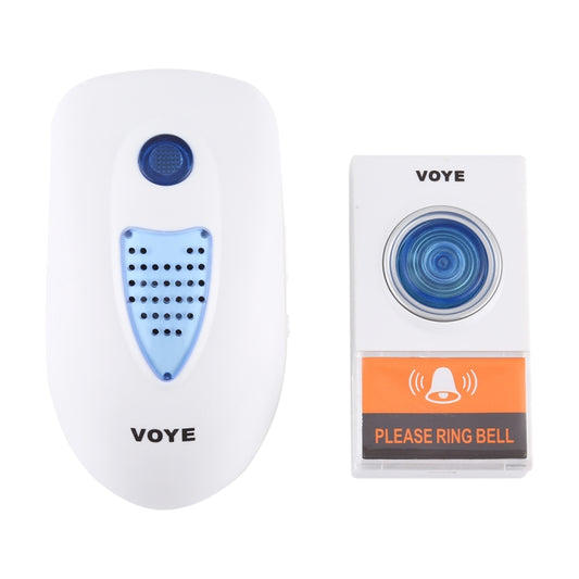 VOYE V003A Home Music Remote Control Wireless Doorbell with 38 Polyphony Sounds, US Plug (White) by VOYE