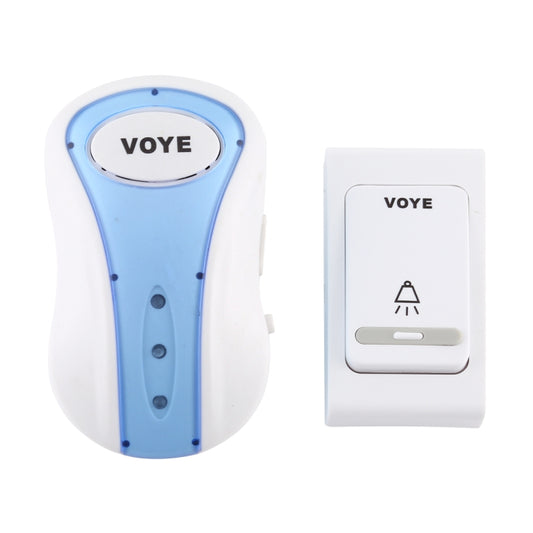 VOYE V008B Home Music Remote Control Wireless Doorbell with 38 Polyphony Sounds, US Plug (White) by VOYE