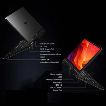 GPD Pocket 4 Handheld Gaming PC, 16GB+1TB, 8.8 inch Windows 11 Home AMD Ryzen 7 8840U, EU Plug by GPD