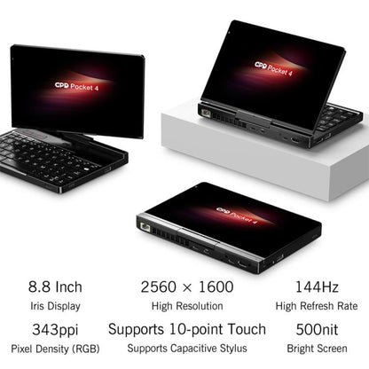 GPD Pocket 4 Handheld Gaming PC, 32GB+2TB, 8.8 inch Windows 11 Home AMD Ryzen AI 9 HX 370, UK Plug by GPD