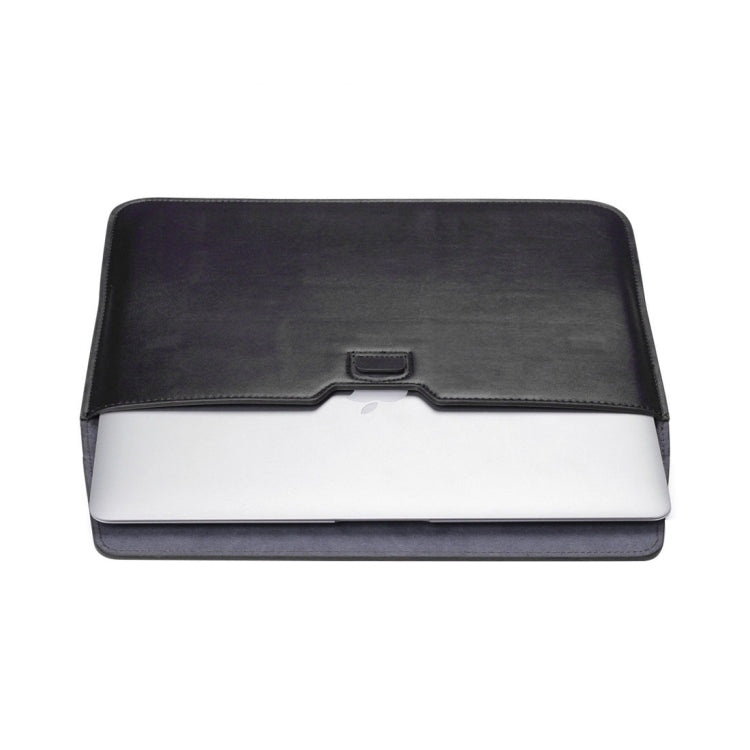 Universal Envelope Style PU Leather Case with Holder for Ultrathin Notebook Tablet PC 15.4 inch, Size: 39x28x1.5cm(Black) by bashfashion
