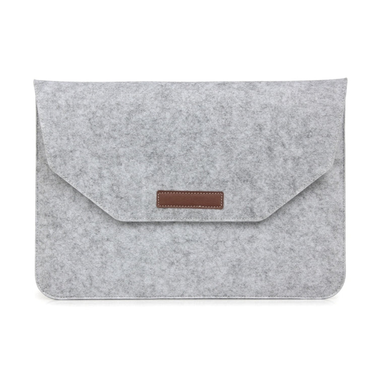 11.6 inch Universal Fashion Soft Sleeve Bag Case Tablet Laptop Felt Bag for MacBook Air 11.6 inch, Size: 33x22x1cm(Grey) by bashfashion