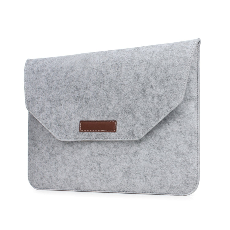 11.6 inch Universal Fashion Soft Sleeve Bag Case Tablet Laptop Felt Bag for MacBook Air 11.6 inch, Size: 33x22x1cm(Grey) by bashfashion