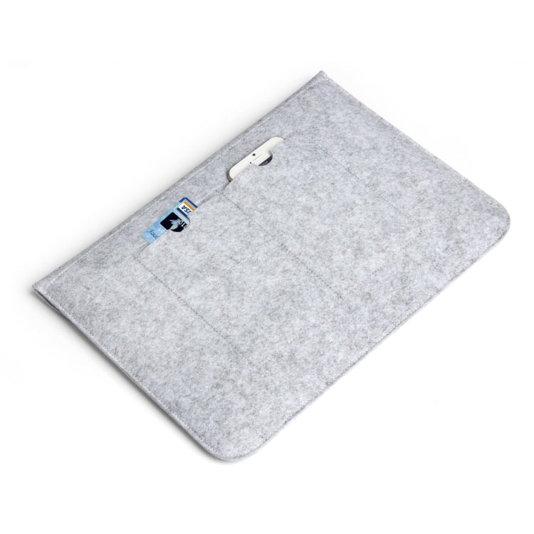11.6 inch Universal Fashion Soft Sleeve Bag Case Tablet Laptop Felt Bag for MacBook Air 11.6 inch, Size: 33x22x1cm(Grey) by bashfashion