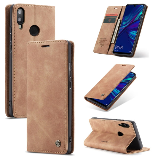 CaseMe Multifunctional Retro Frosted Horizontal Flip Leather Case for Huawei P Smart 2019 / Honor 10 Lite, with Card Slots & Holder & Wallet(Brown) by CaseMe