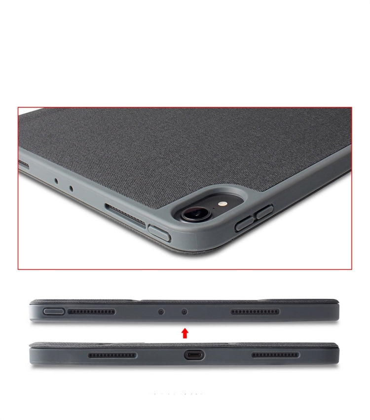Mutural Exquisite Series Cloth Texture PU+TPU Leather Case for iPad Pro 12.9 inch (2018), with 3-Fold Holder & Pen Slot & Sleep & Wake-up Function by Mutural