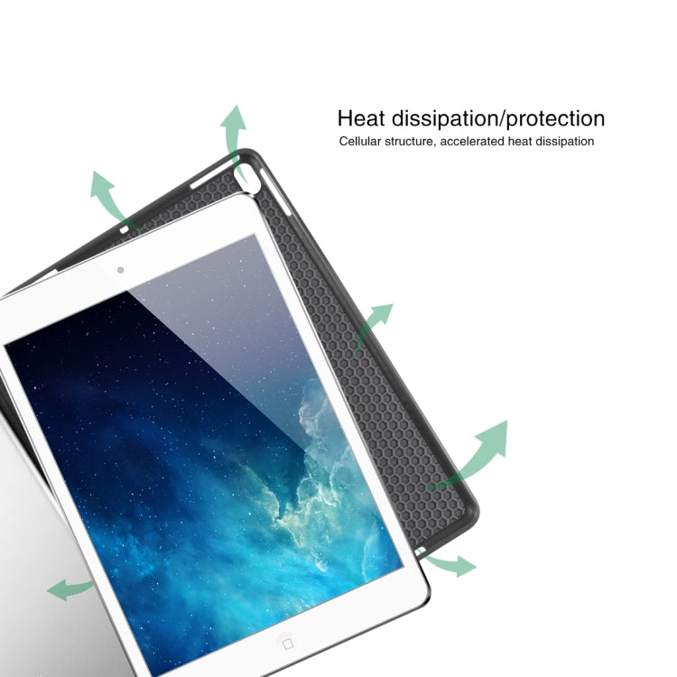 Mutural Exquisite Series Cloth Texture PU+TPU Leather Case for iPad Pro 10.5 inch, with 3-Fold Holder & Pen Slot & Sleep & Wake-up Function(Black) by Mutural