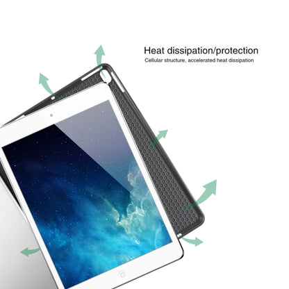 Mutural Exquisite Series Cloth Texture PU+TPU Leather Case for iPad Pro 10.5 inch, with 3-Fold Holder & Pen Slot & Sleep & Wake-up Function(Red) by Mutural