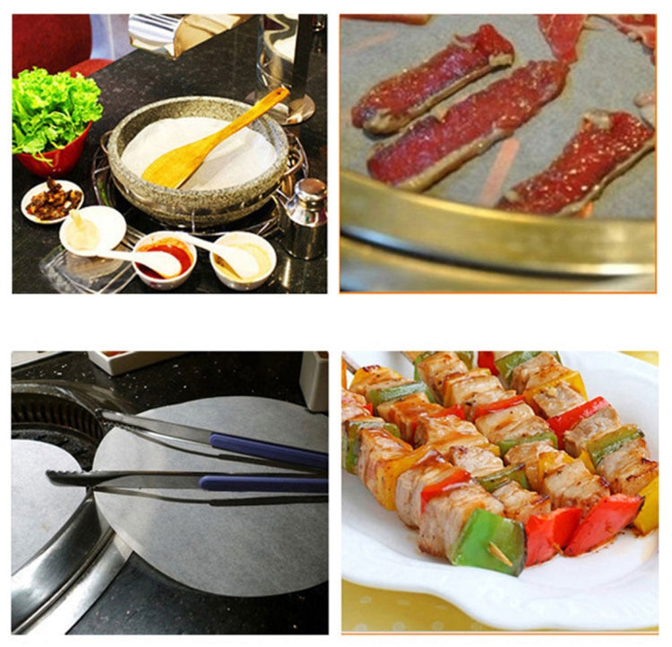 Household Food Grade Aluminum Alloy Kitchen Non-stick Coating Pressure Meat Patty Cake Hamburger Mold with 40 PCS Sided Silicone Papers by bashfashion