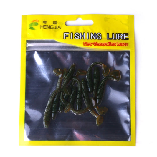 HENGJIA SO041 5cm/0.6g 10 PCS Fishing Wobbler Soft Jigging Fishing Lure Worm Swimbaits Silicone Bait by HENGJIA