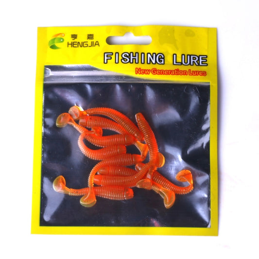 HENGJIA SO041 5cm/0.6g 10 PCS Fishing Wobbler Soft Jigging Fishing Lure Worm Swimbaits Silicone Bait by HENGJIA