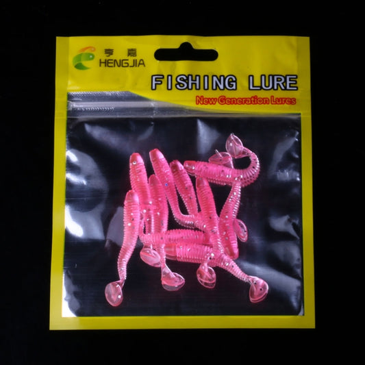 HENGJIA SO041 5cm/0.6g 10 PCS Fishing Wobbler Soft Jigging Fishing Lure Worm Swimbaits Silicone Bait by HENGJIA